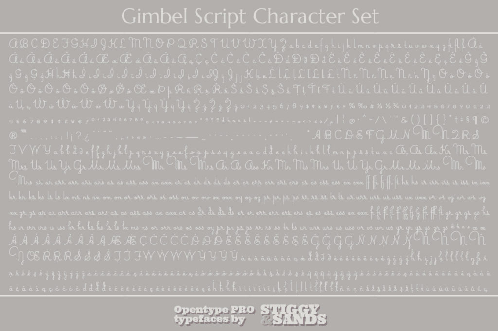 Gimbel Script Stiggy Sands
